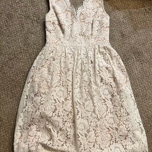 Lulus midi lace white dress; worn once.